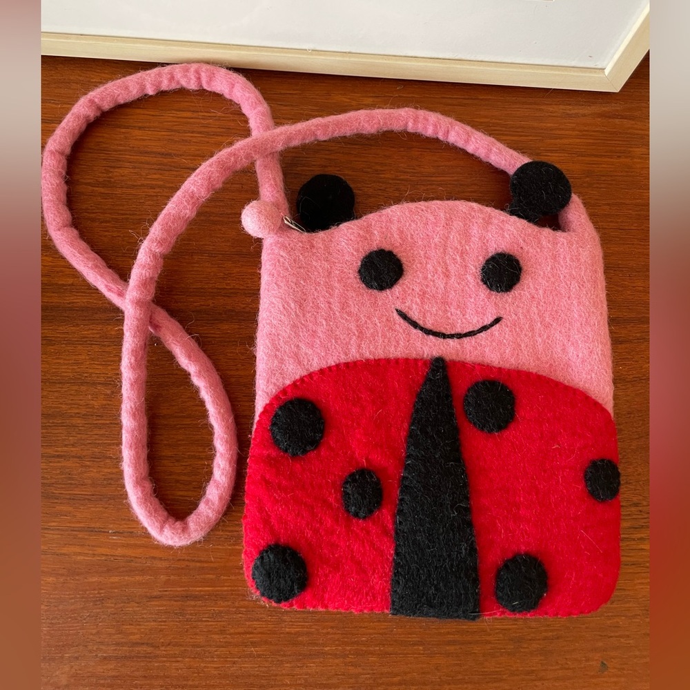 Adorable Felted Ladybug Purse